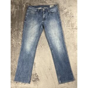 Buffalo David Bitton Jeans Mens 32x32 Blue Jackson X Straight Stretch Distressed